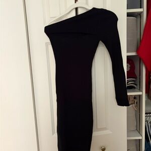 Steve Madden Black Off-Shoulder Dress